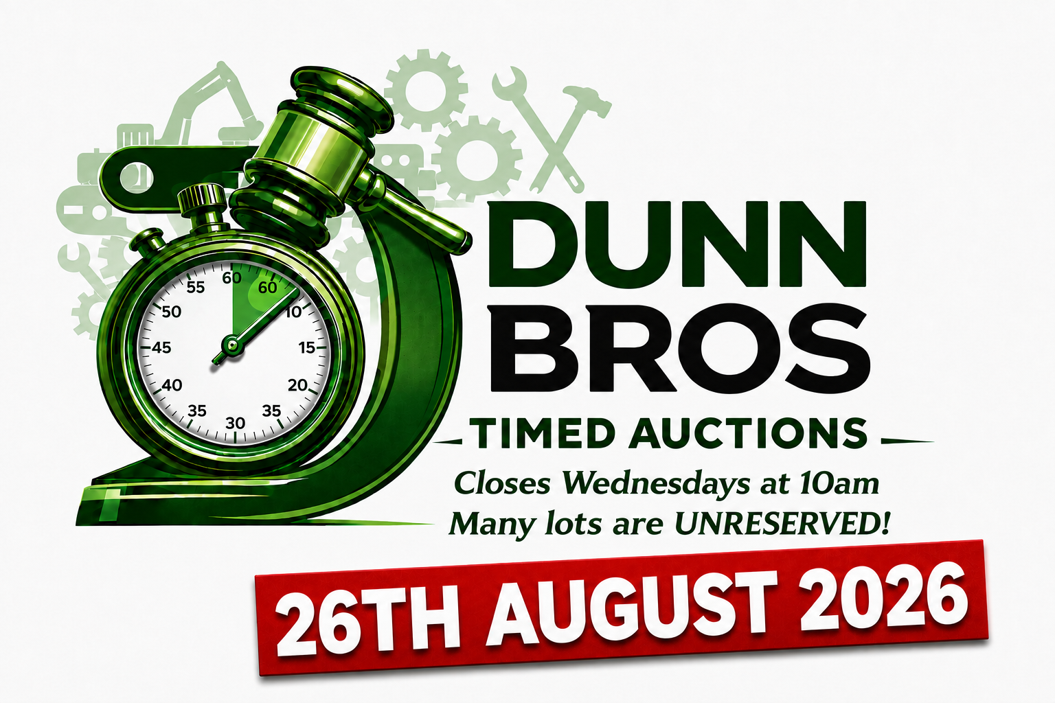 August 26th 2026 10AM Commercial,  Plant, Machinery and Agricultural Equipment - TIMED 